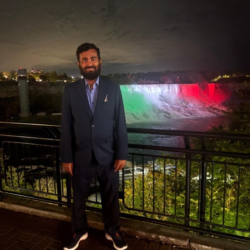 V. Ramanan, author of Nature Rituals: Emotional Recipes for Children, at Niagara Falls